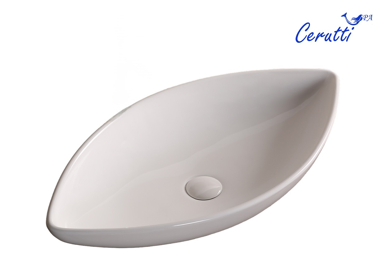 Раковина Ceruttispa CR7093A накладная, белая, лодочка 700х375х140