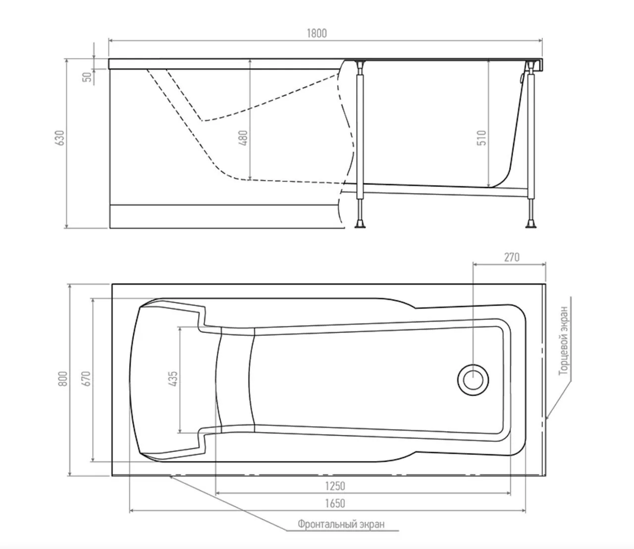 Ванна акриловая Alex Baitler Madin 180x80 от магазина Vanna-Vanna.ru!