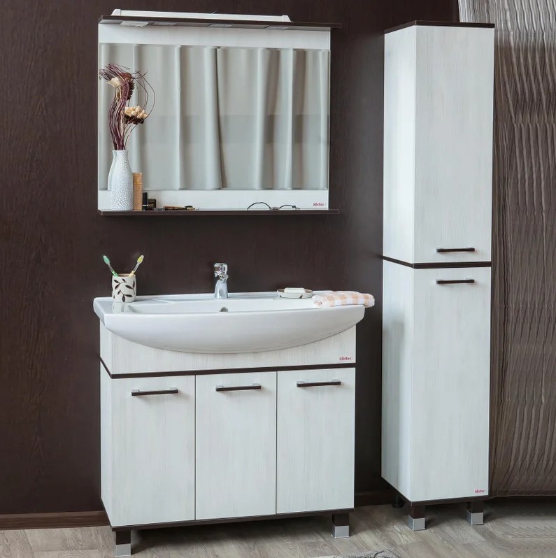 Мебель для ванной Sanflor Толедо 105 комплект, напольный, северное дерево