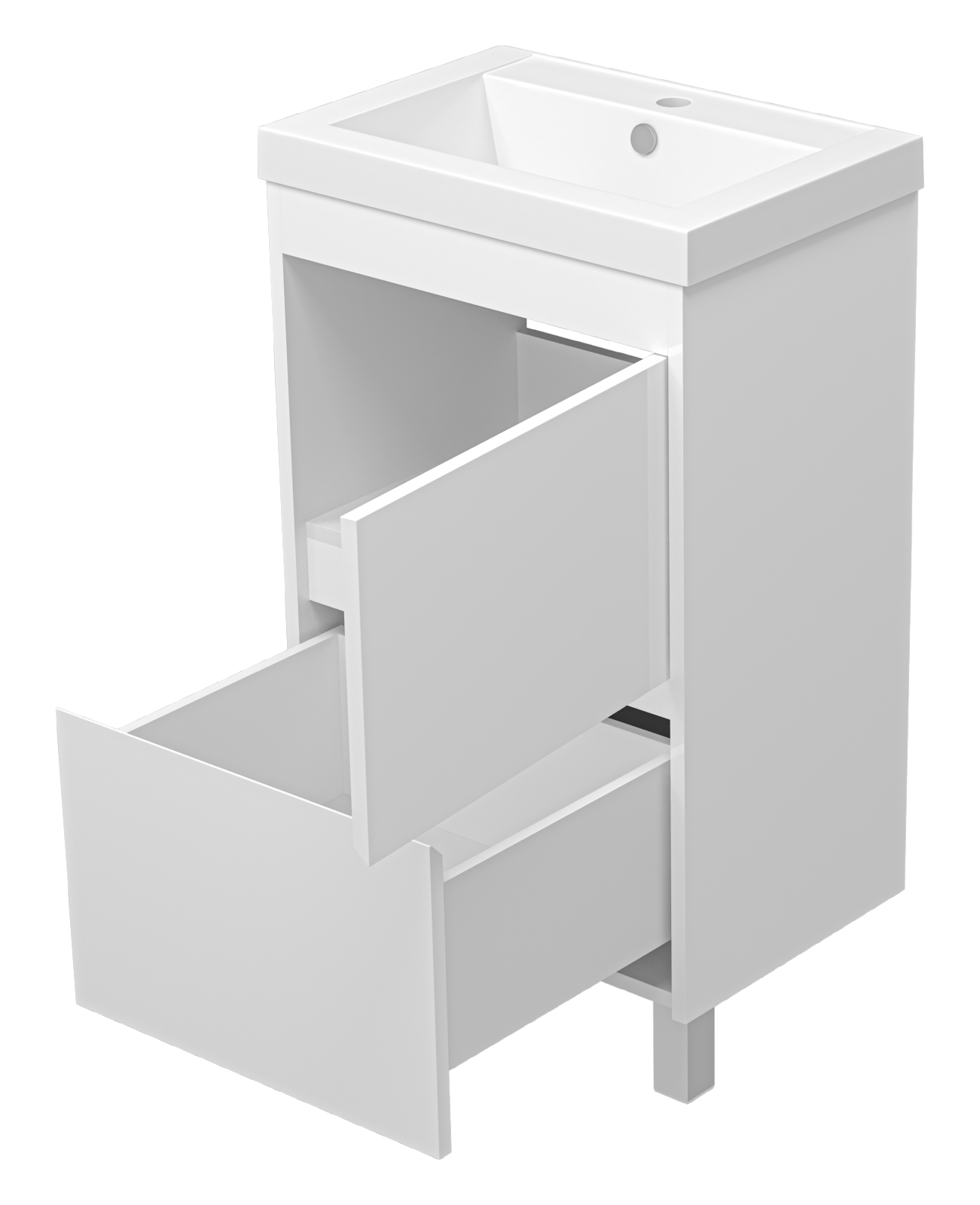 Тумба с раковиной Misty Алиса 50 белый