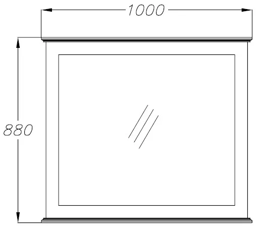 Зеркало Opadiris Палермо 100 светлый орех