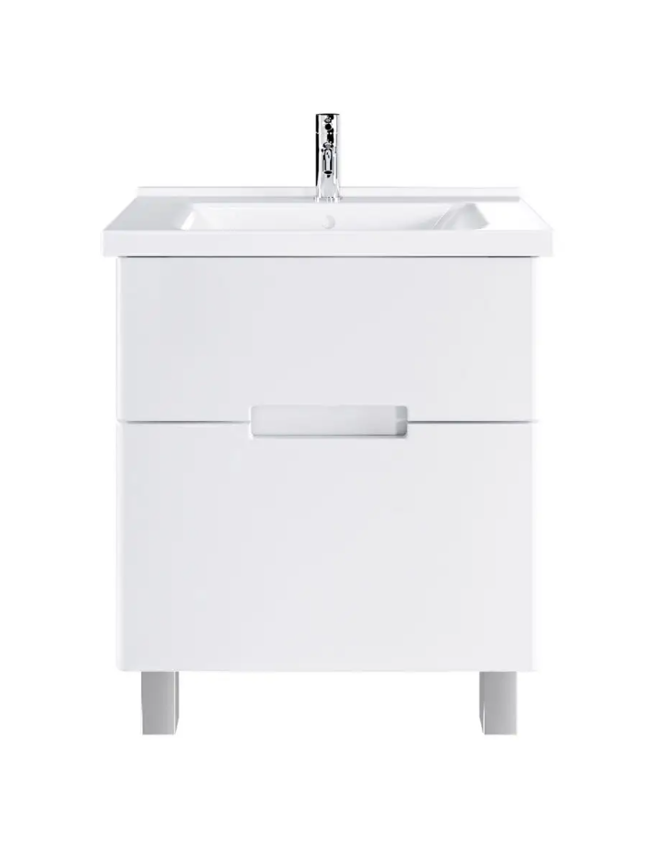 Тумба напольная SanStar Ориана 70 с раковиной Миранда 70, белая