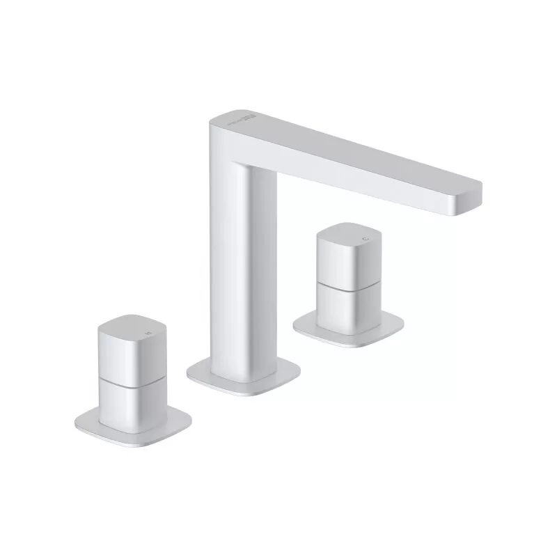 Смеситель для раковины WasserKraft Saale 9535 белый Soft-touch