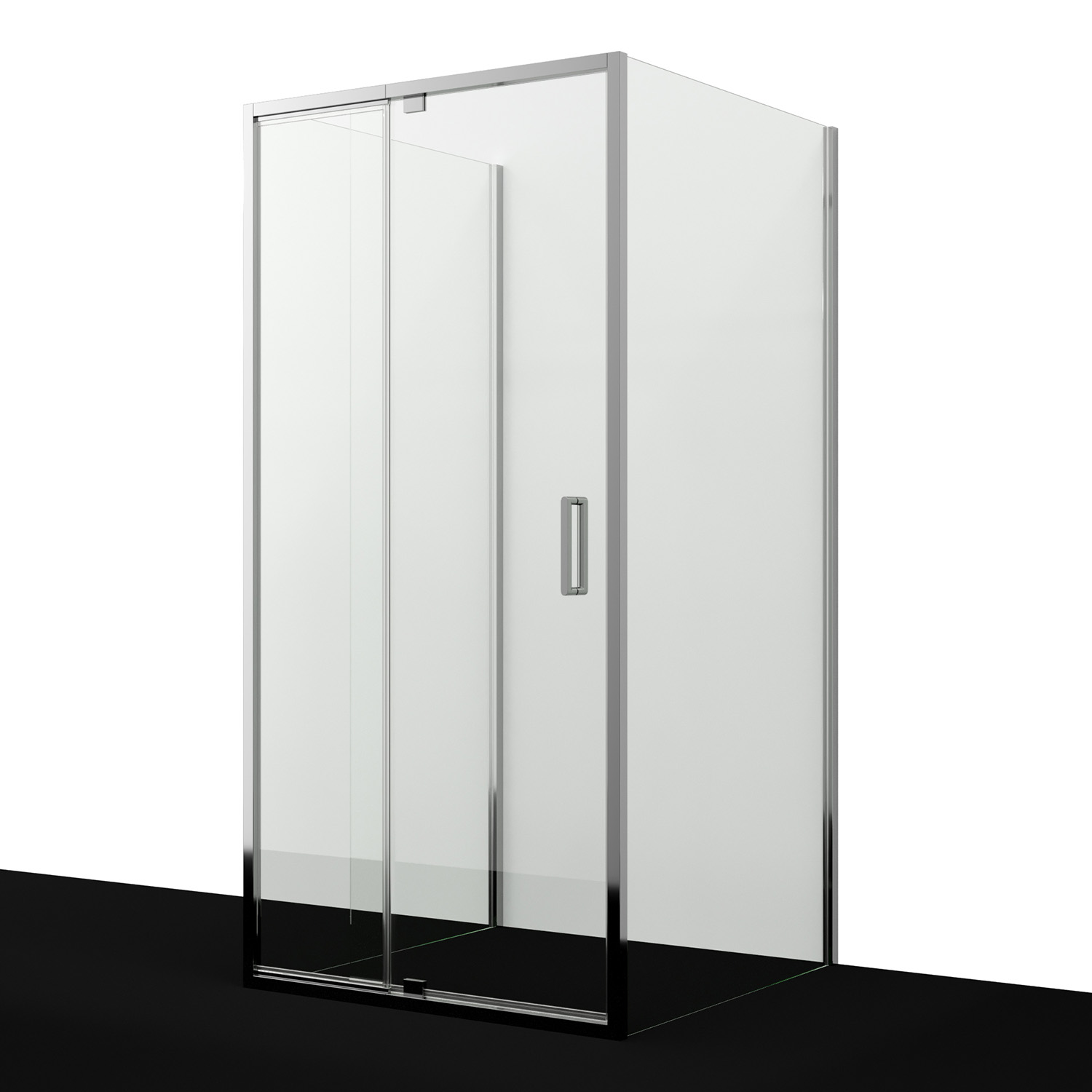Душевой уголок WasserKraft Berkel 48P42 100х100 квадратный, без поддона, прозрачное стекло, серебристый
