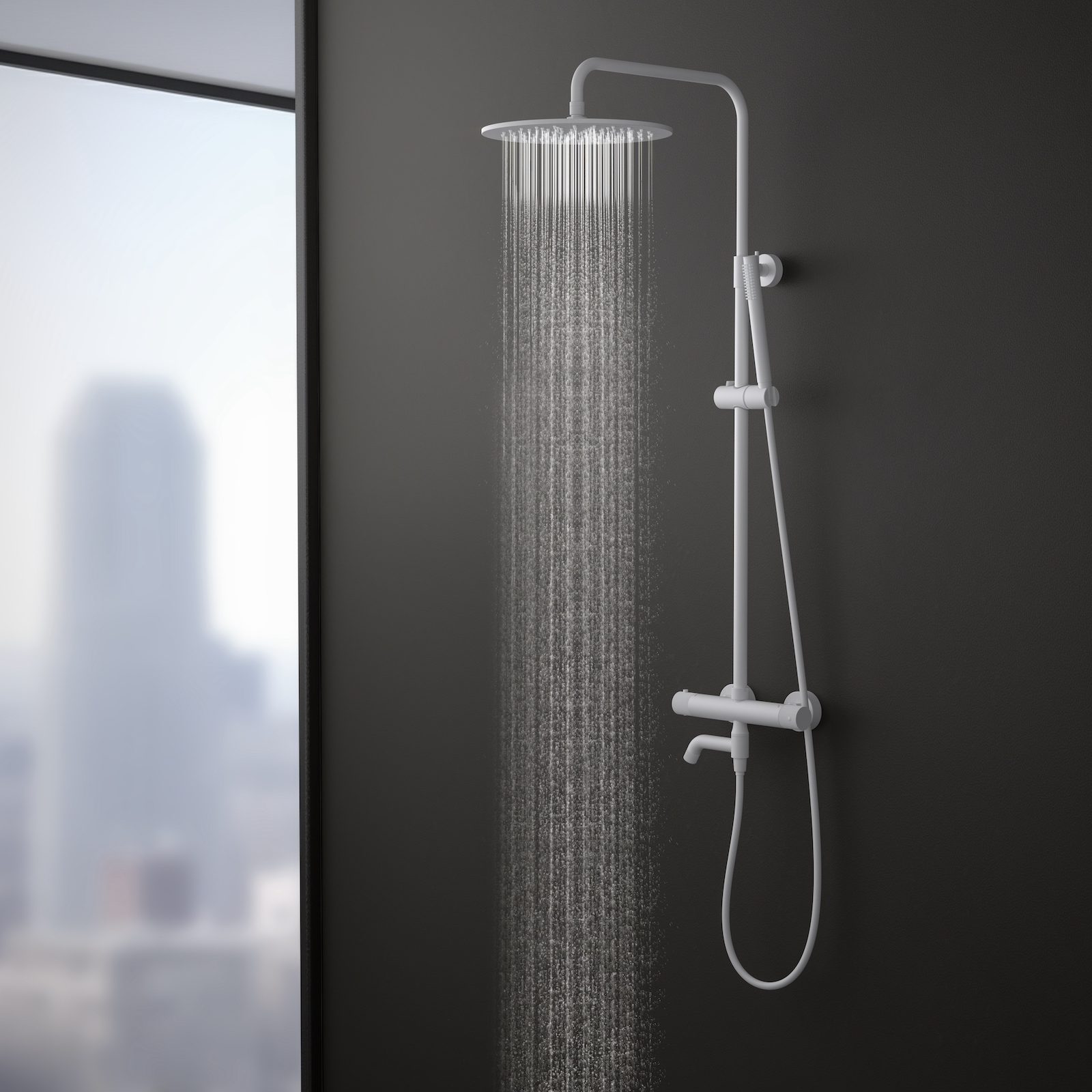 Душевая система с термостатом Timo Saona SX-2380/16 белый матовый