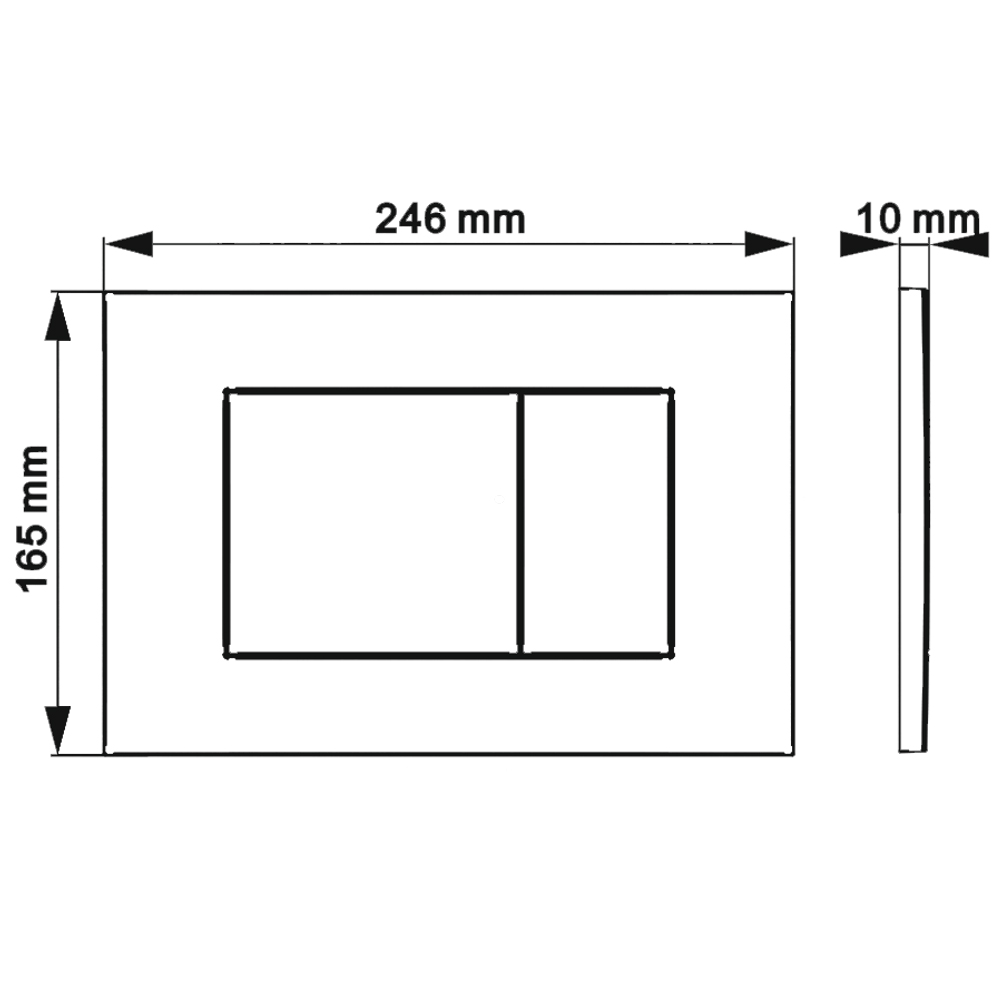 Кнопка смыва Iberica Blanca ESTI-S ABS-пластик стекло, механическая, золото матовое