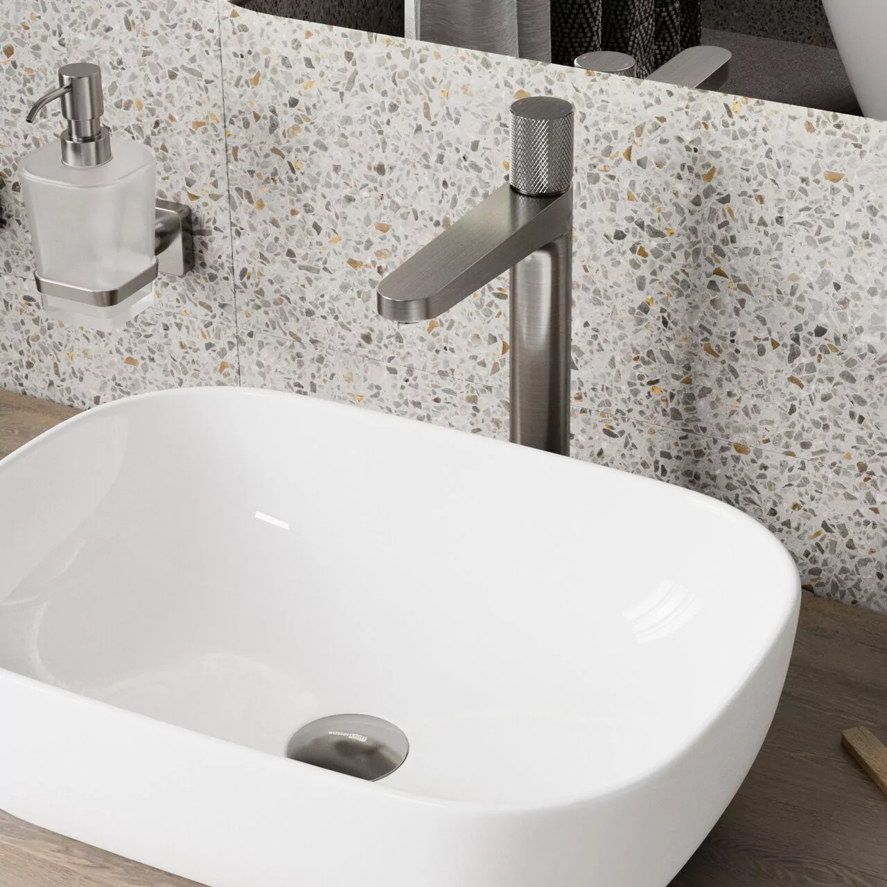 Смеситель для раковины WasserKraft Tauber 6403H никель