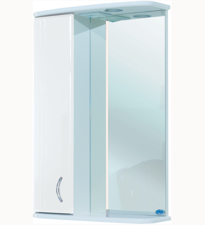 Зеркало со шкафчиком Bellezza Астра 60 L свет, белый