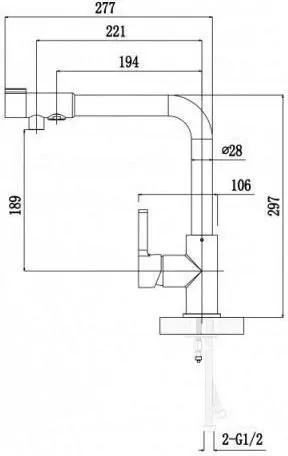 Смеситель для кухни Timo Hette 1026/02F antique Антик