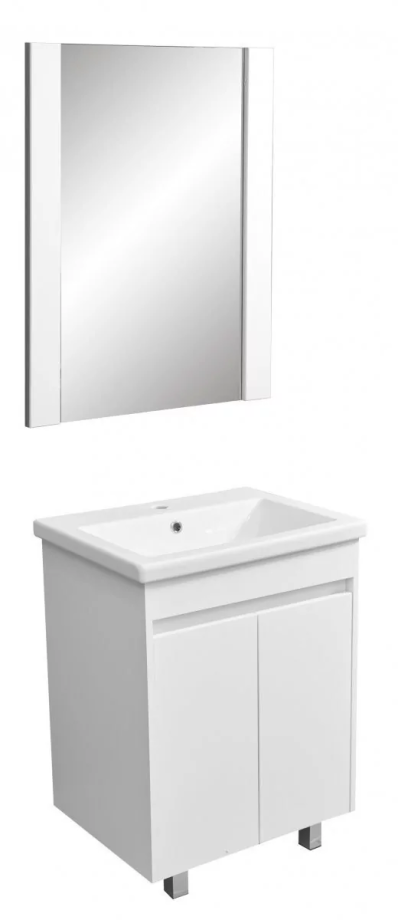 Мебель для ванной Stella Polar Фаворита 60 комплект, напольный, белый глянец