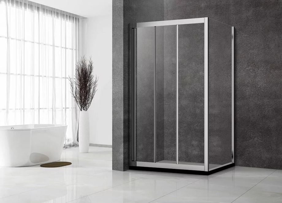 Душевой уголок Veconi RV031-10090-01-C5 100х90 прямоугольный, без поддона, прозрачное стекло, хром