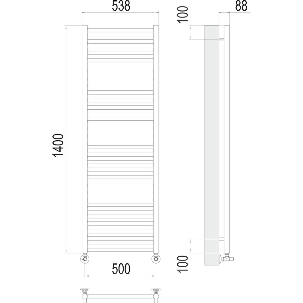 Полотенцесушитель водяной Terminus Альба П22 50х140
