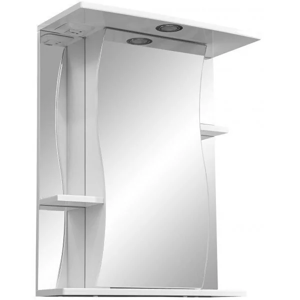 Зеркало-шкаф Stella Polar Волна Лолита 55 свет, белый