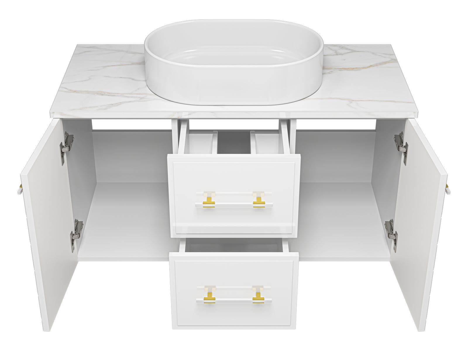 Тумба с раковиной Brevita Shanel 100 подвесная, белый