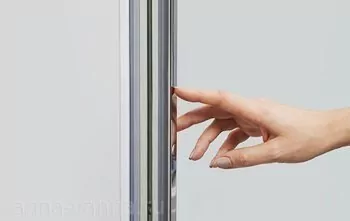 Душевая дверь WasserKraft Alme 15R05 120 в нишу, раздвижная, прозрачное стекло, хром от магазина Vanna-Vanna.ru!