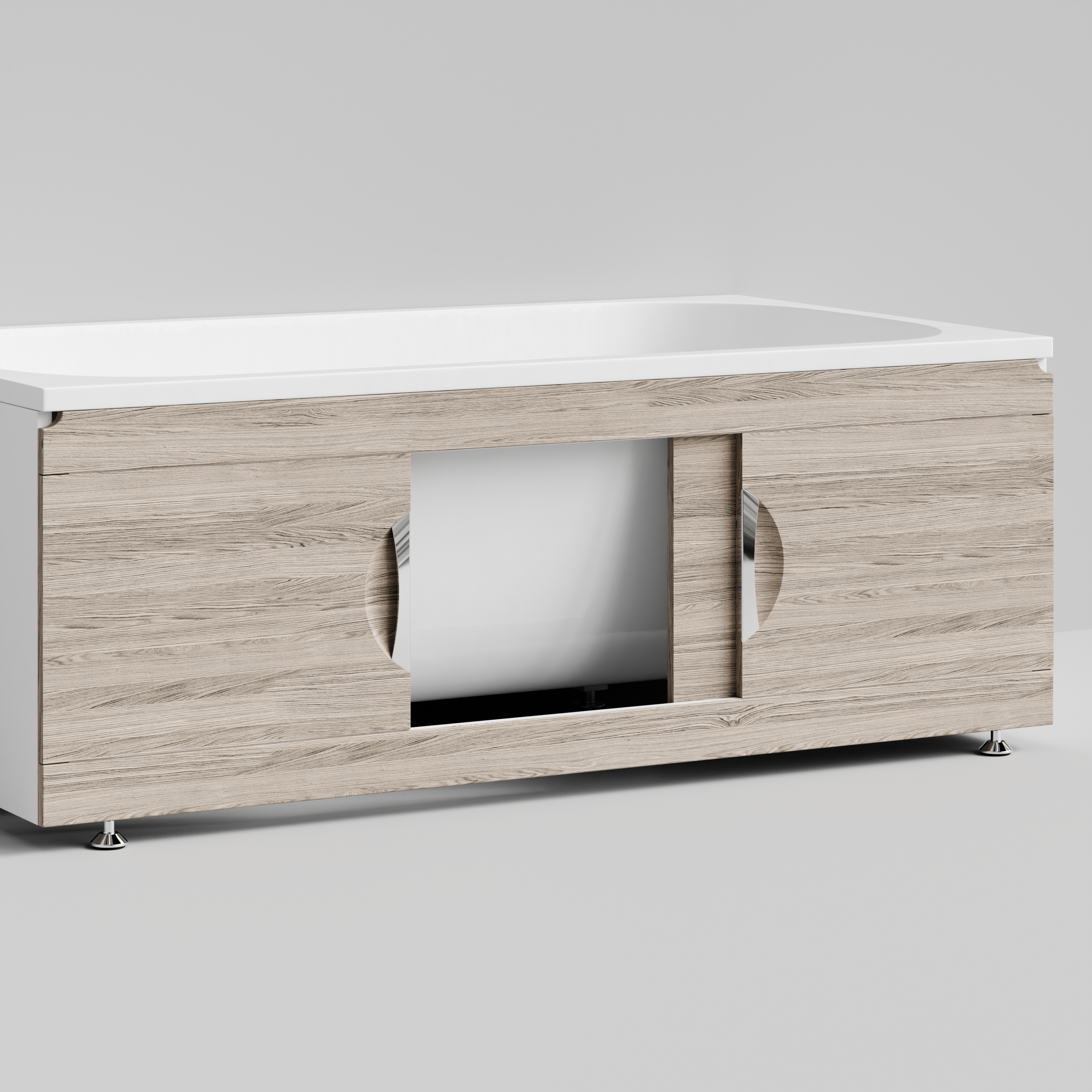 Экран под ванну Vod-ok Топ 150 раздвижной Дубослив ореховый светлый