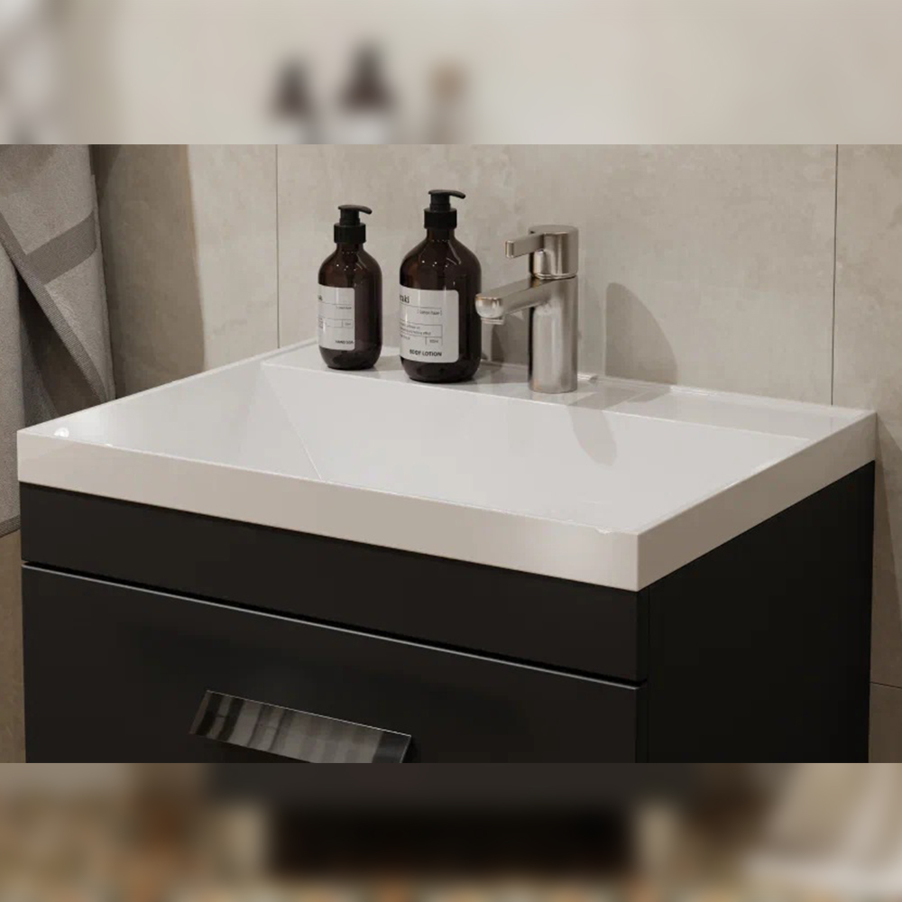 Тумба с раковиной напольная Velvex Orlando tn.ORL.CLA.60.2Y графит, 60 см