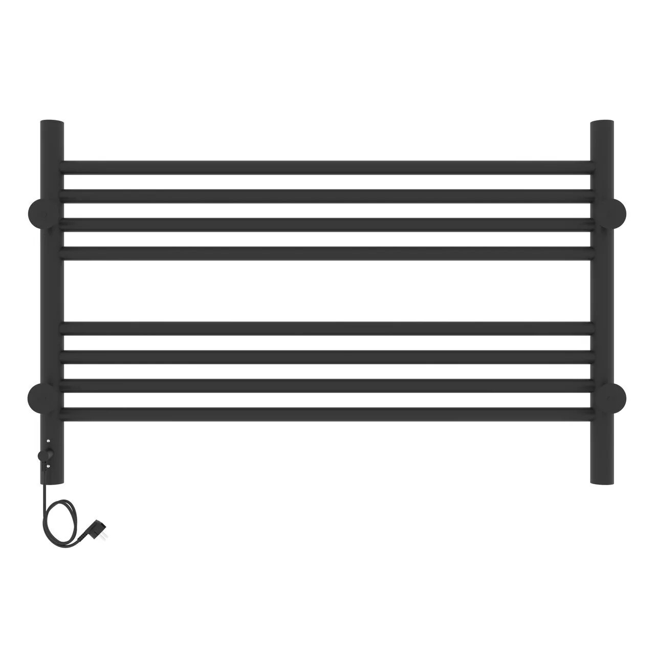 Полотенцесушитель электрический Laris Оливия ЧК8 800х500 правый, черный матовый