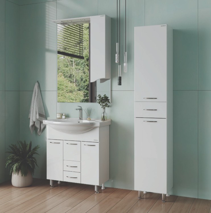 Пенал Onika Модерн 36 напольный, белый, универсальный