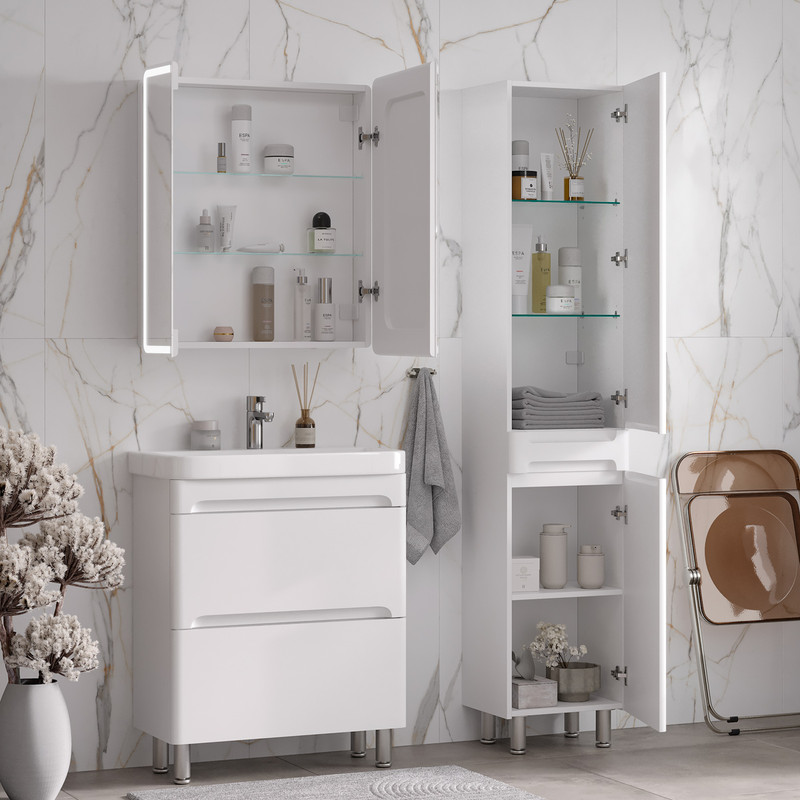 Пенал EQUIL Nice 40 напольный L/R белый