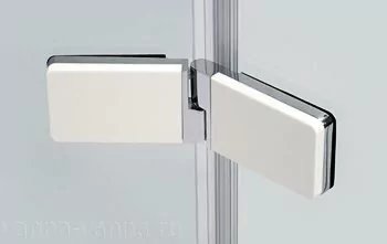 Душевая дверь WasserKraft Aller 10H05LBLACK 120 в нишу, распашная, прозрачное стекло, хром, черные вставки