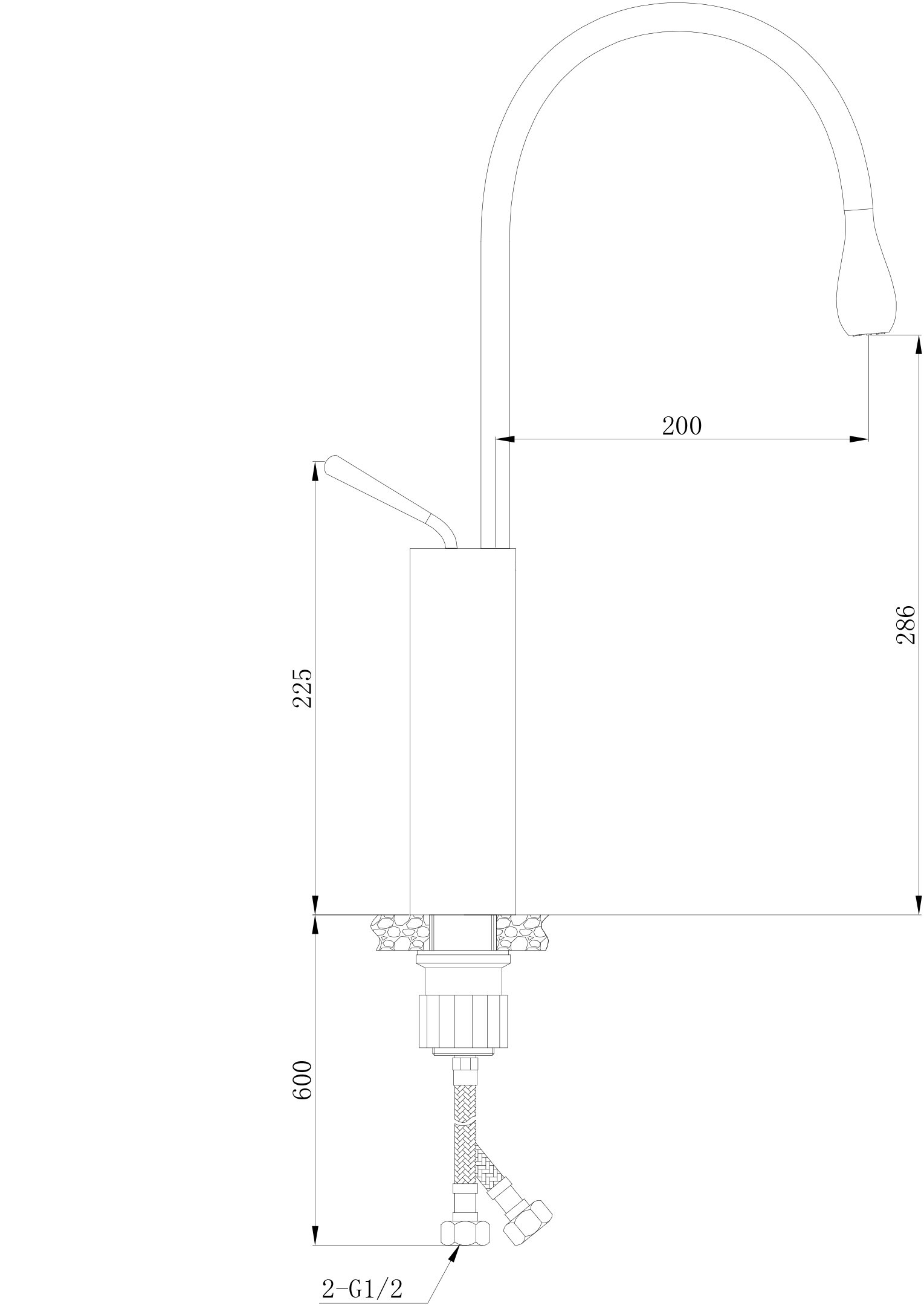 Смеситель для раковины BochMann TROPFEN B XL BM9634 черный