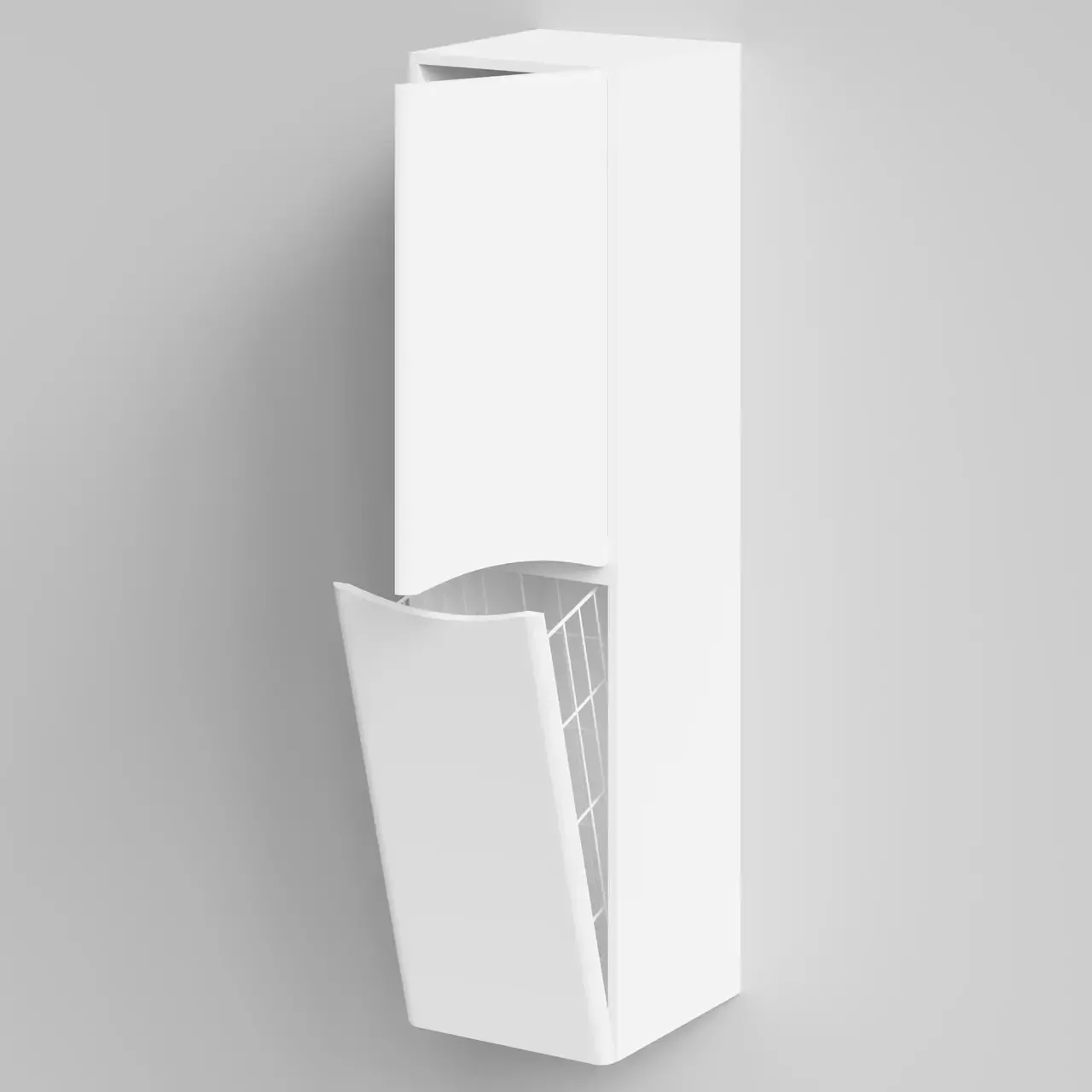 Пенал Vod-ok Адель 35 L/R, 2 двери, подвесной, с корзиной, белый + 13 цветов