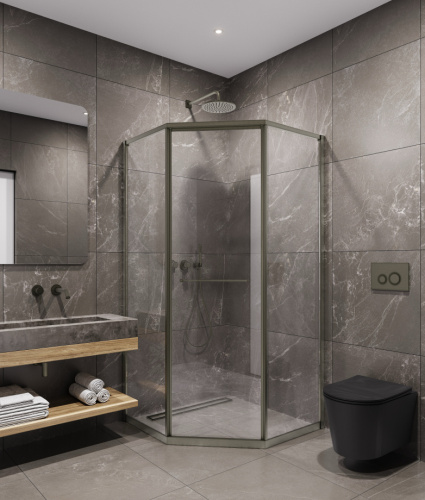 Душевой угол Timo TTSS-100/13C-8L, 1000*1000*2000, профиль никель, стекло прозрачное 8 мм от магазина Vanna-Vanna.ru!
