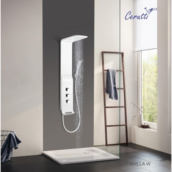 Душевая панель Ceruttispa SELLA W CT8988 из нержавеющей стали, цвет белый