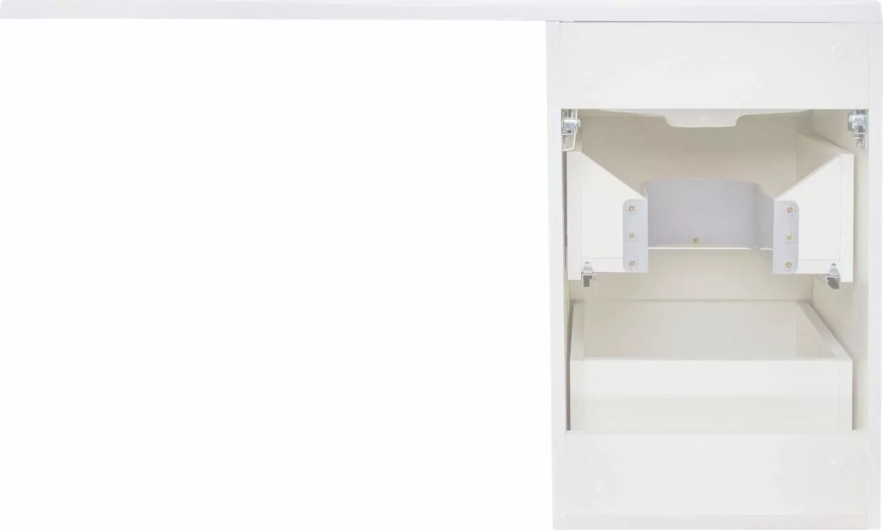 Тумба подвесная Style Line Даллас 110 Люкс Plus Эмаль с раковиной Даллас 110 под стиральную машину, правая, белая