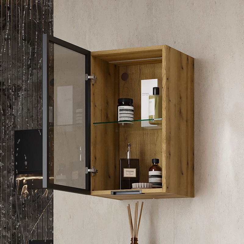 Мини-пенал подвесной EQUIL Strong 36 подвесной, R/L, 1 дв., дуб эвок