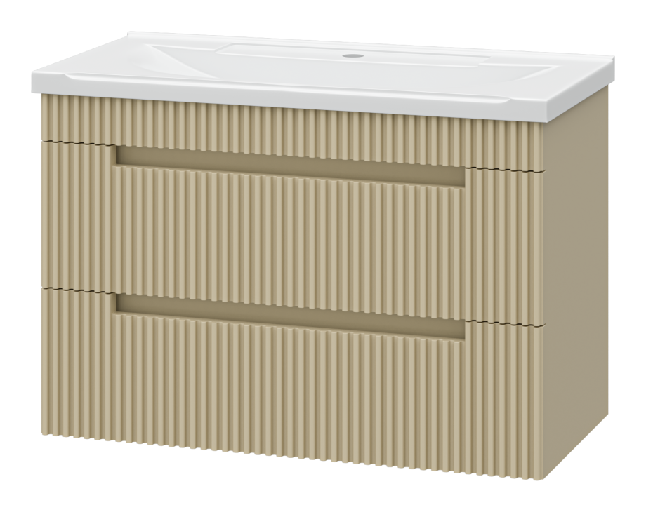 Тумба с раковиной Brevita Ariana 80 подвесная, капучино