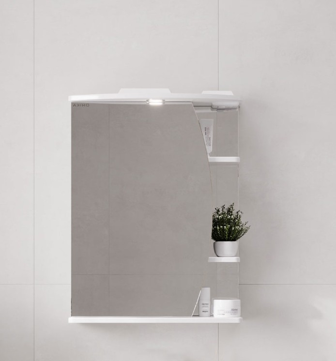 Зеркало-шкаф Onika Луна 60.01 L свет, белый