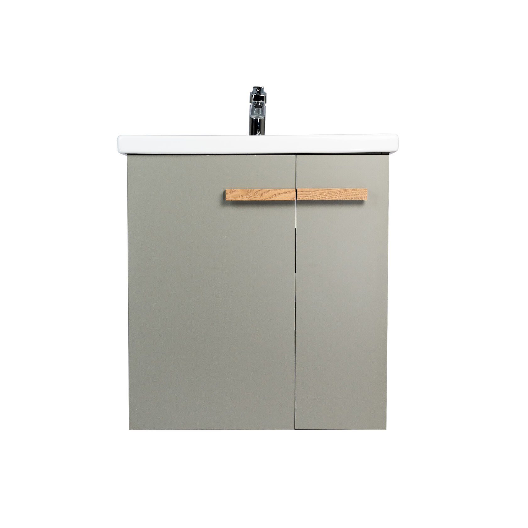 Тумба подвесная Viant Мюнхен 60 с раковиной Como 60, хаки