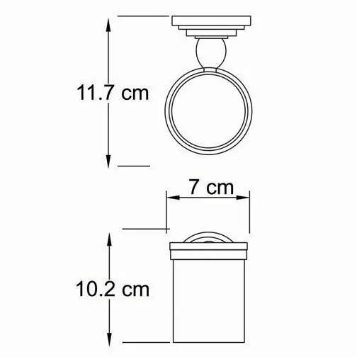 Стакан для щеток WasserKraft Isar K-7328 темная бронза