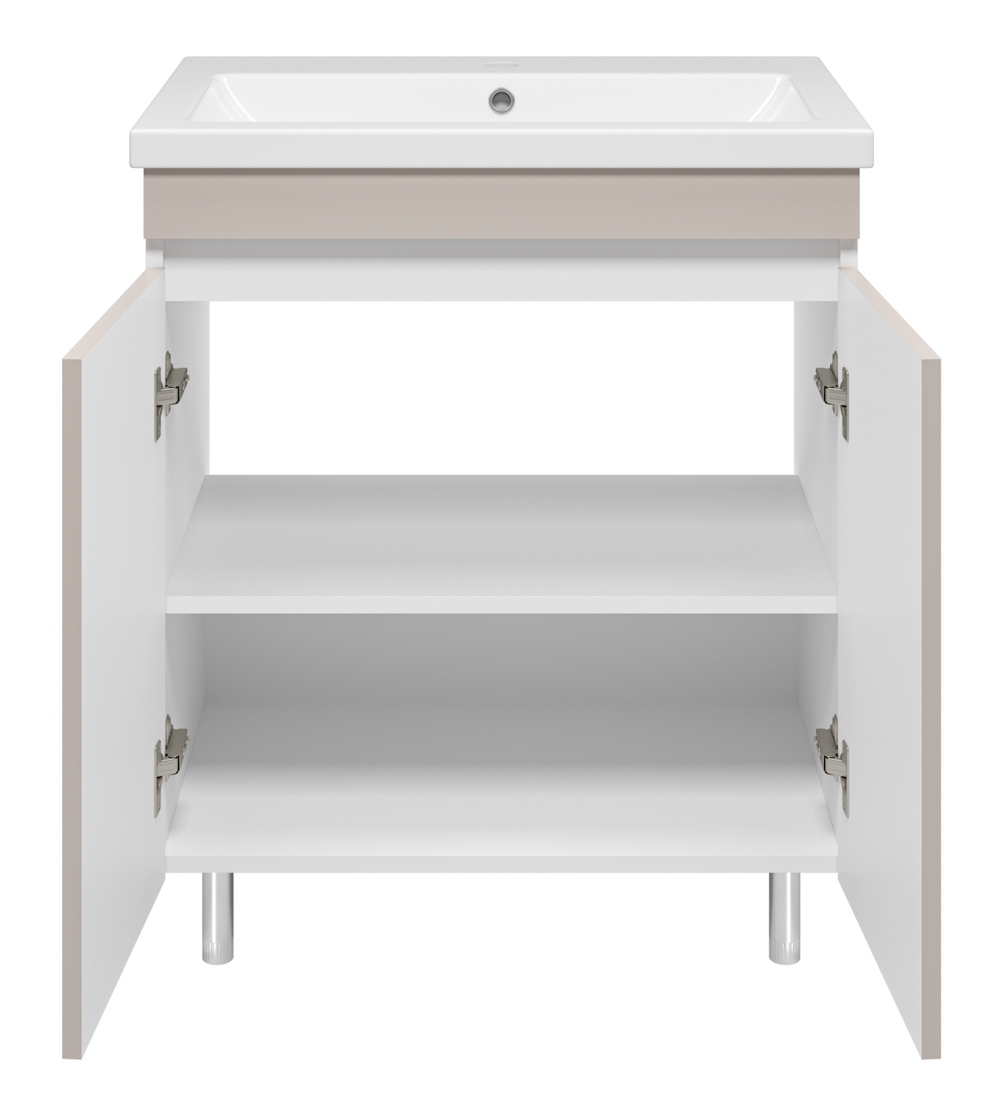 Тумба Misty Майна 70 с раковиной Como 70, напольный, сливки/белый