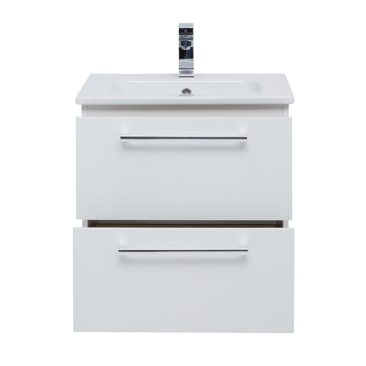 Тумба с раковиной подвесная Dreja Gio 60 см, белый