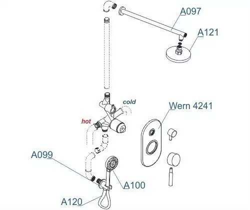 Душевой комплект WasserKraft A16421 хром