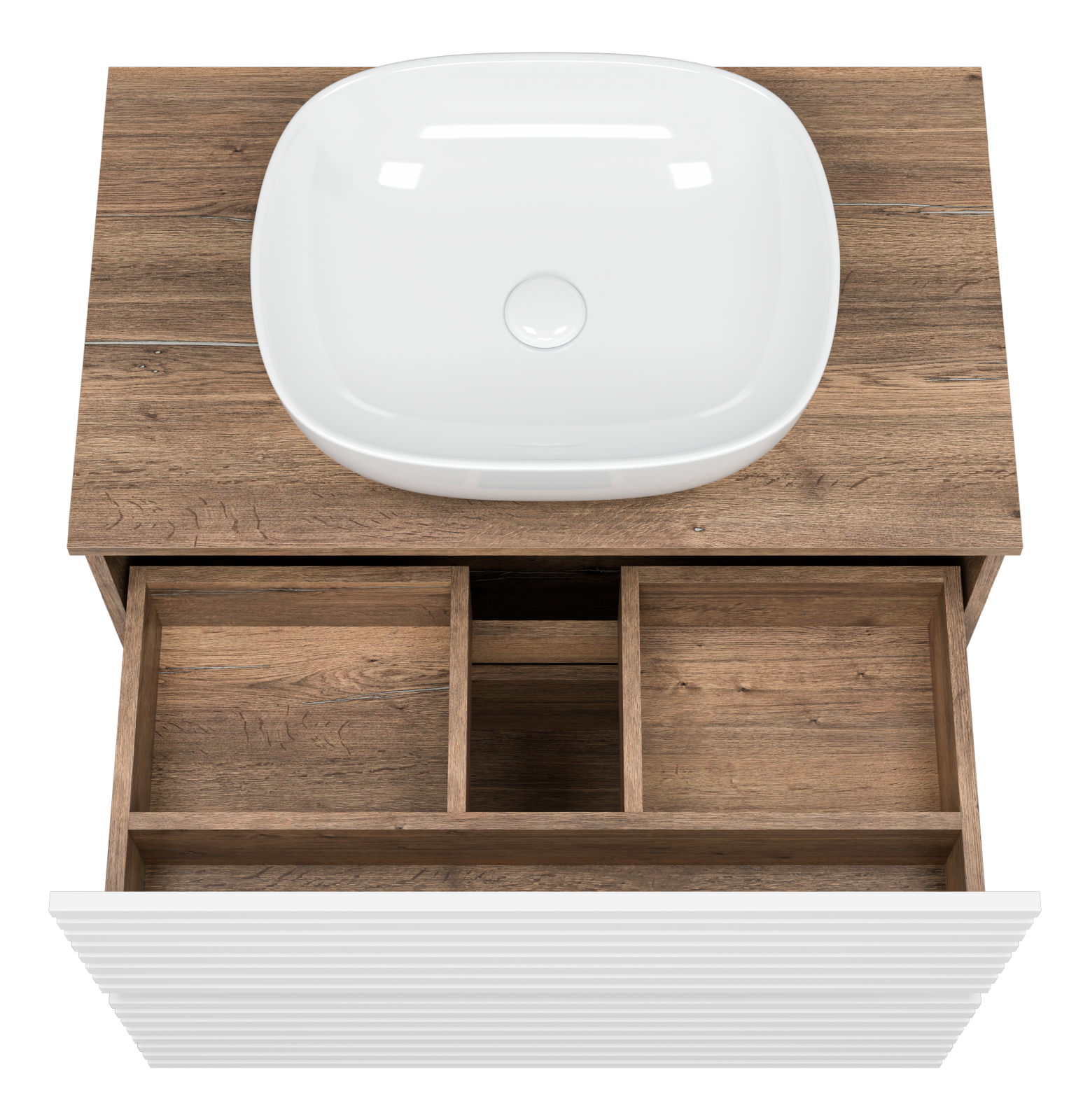 Тумба с раковиной Brevita Dakota 80, белый