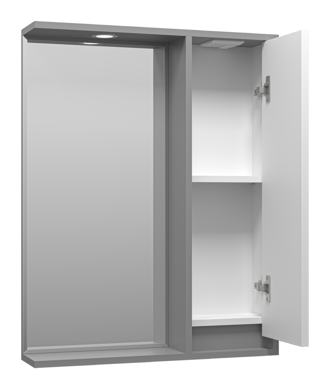 Зеркало со шкафчиком Brevita Balaton 65 R, белый/серый