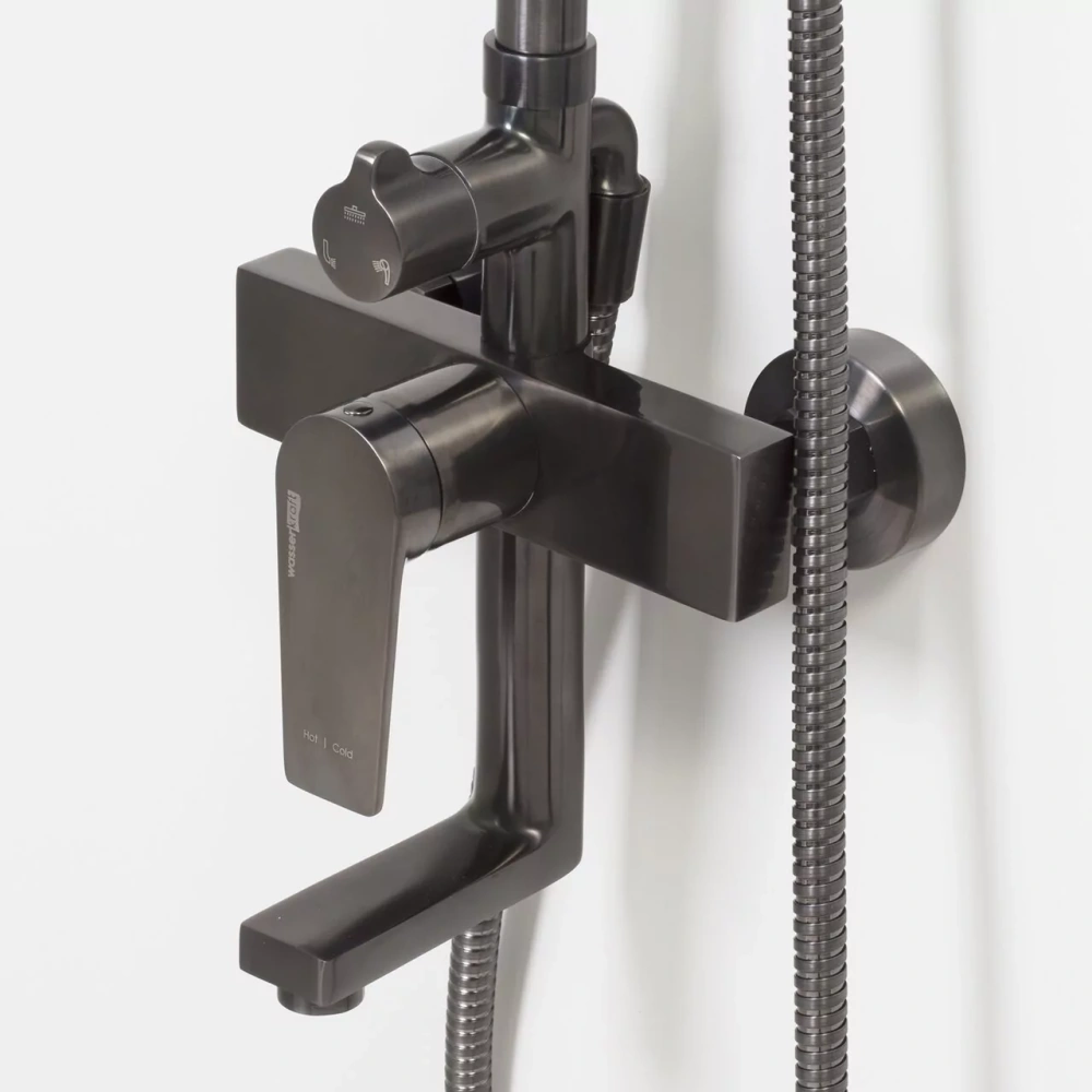 Душевая стойка WasserKraft Wiese A18401 оружейная сталь от магазина Vanna-Vanna.ru!