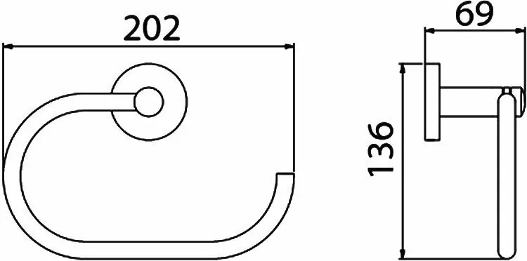 Полотенцедержатель Timo Saona 13050/03 черный матовый