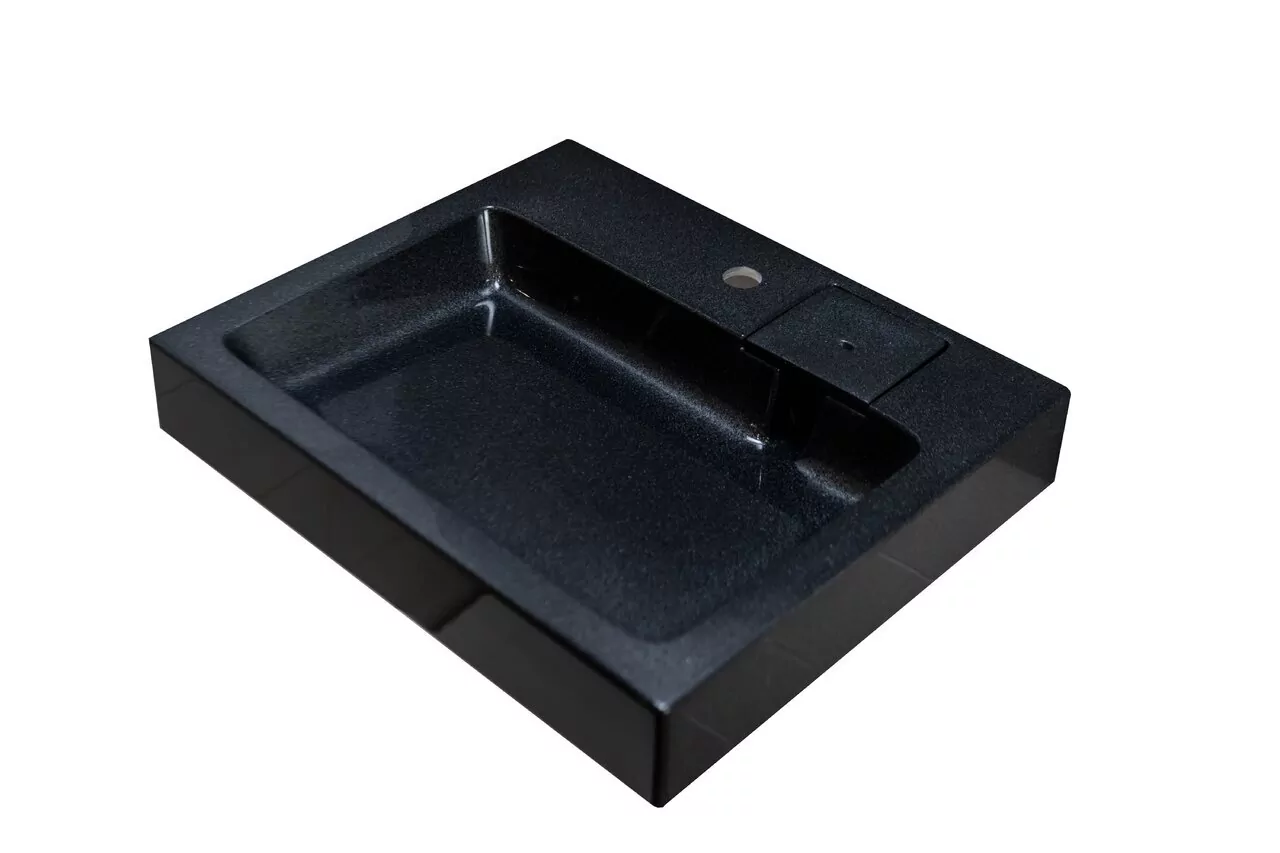 Раковина Stella Polar Солярис 60х55 черный металлик