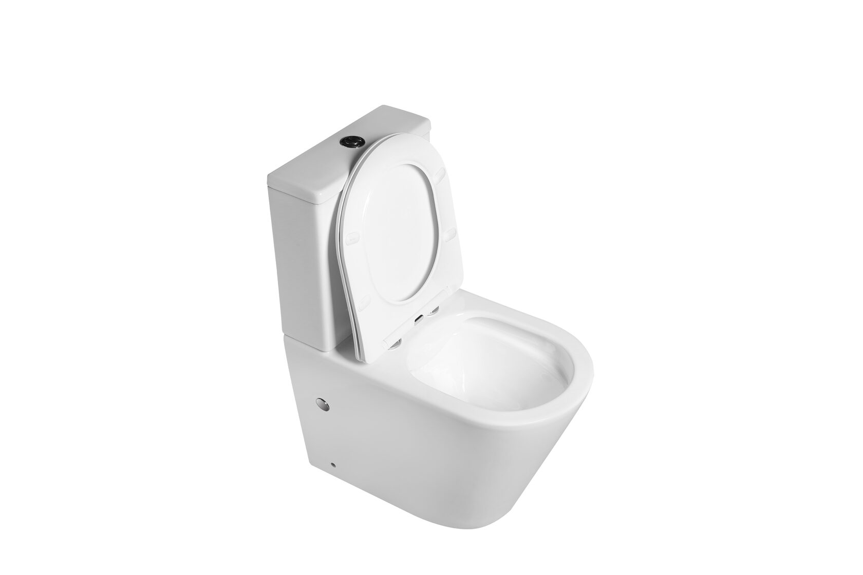 Унитаз SantiLine SL-5014 напольный, безободковый, белый