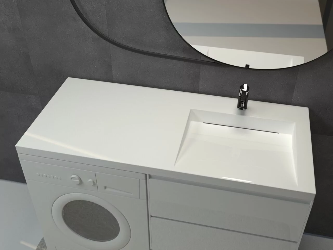 Раковина Stella Polar Берта 120 правая белая