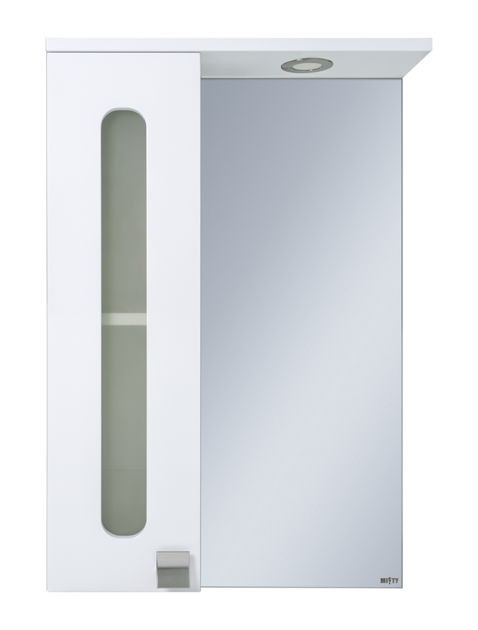 Зеркало со шкафчиком Misty Урал 50 L, белый