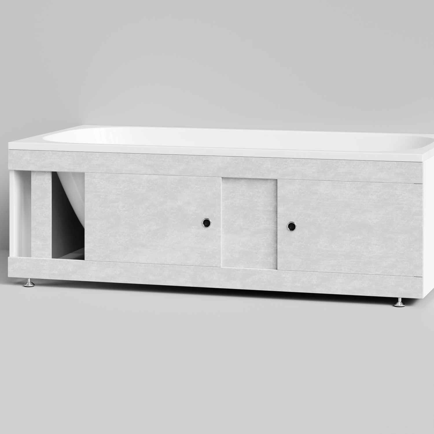 Экран под ванну Vod-ok Купе 170 раздвижной Белый камен