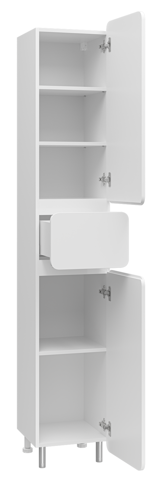 Пенал Misty Чегет 35 напольный, R, белый