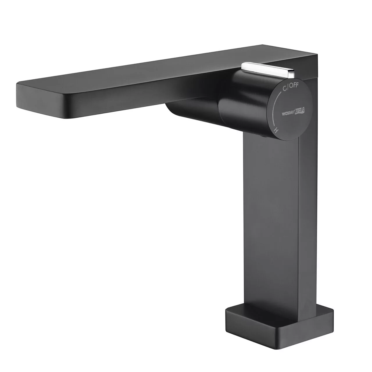 Смеситель для раковины WasserKraft Elbe 7410 черный Soft-touch