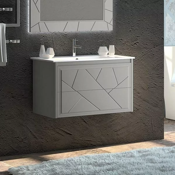 Тумба с раковиной Opadiris Луиджи 90 серый матовый